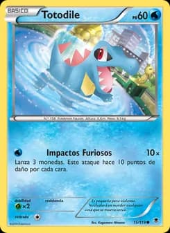 Totodile card in Spanish