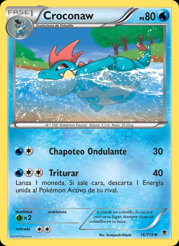 Croconaw card in Spanish