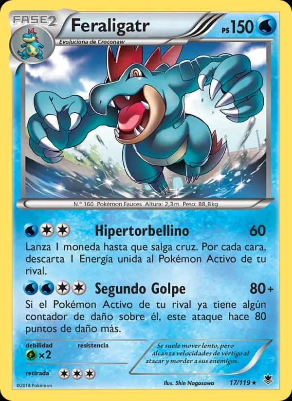 Feraligatr card in Spanish