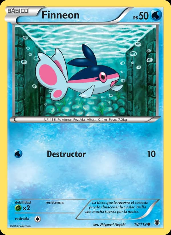 Finneon card in Spanish