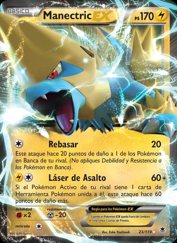 Manectric EX card in Spanish