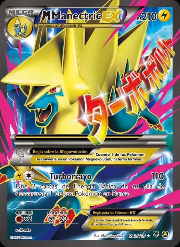 M-Manectric EX card in Spanish