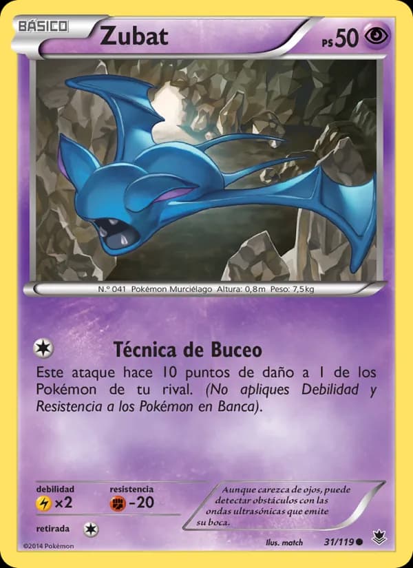 Zubat card in Spanish