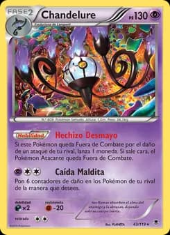 Chandelure card in Spanish