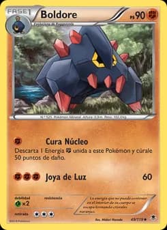 Boldore card in Spanish