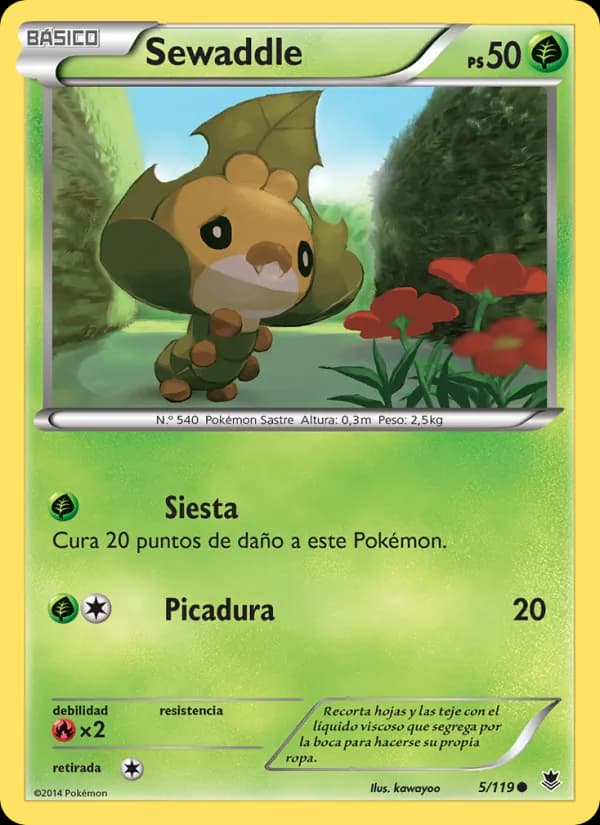 Sewaddle card in Spanish