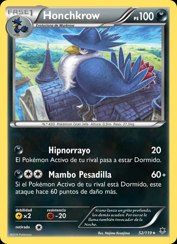 Honchkrow card in Spanish