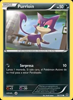 Purrloin card in Spanish
