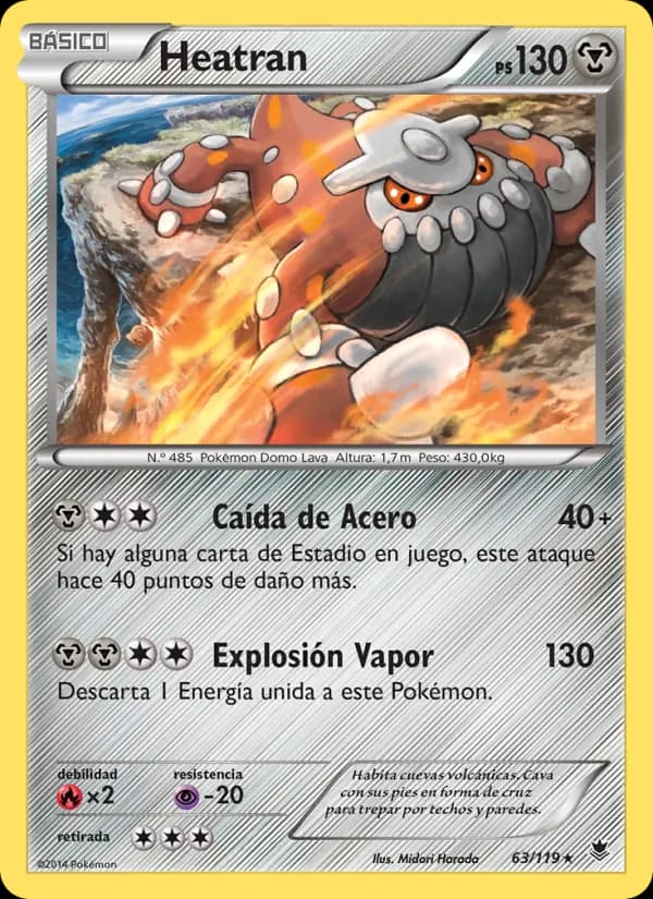 Heatran card in Spanish