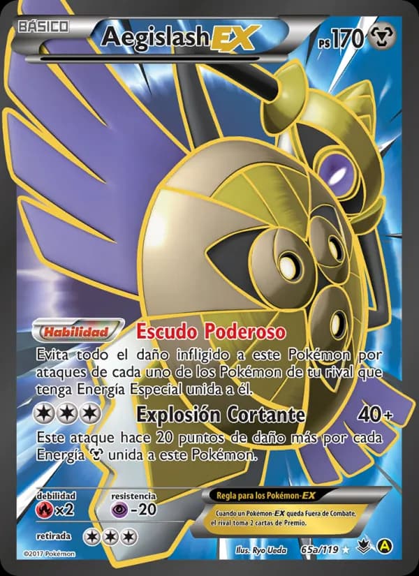 Aegislash EX card in Spanish