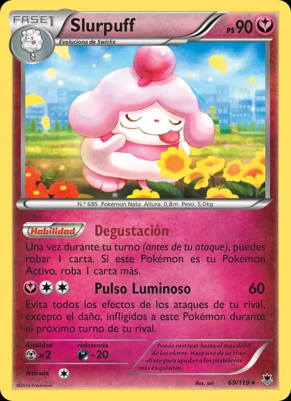 Slurpuff card in Spanish