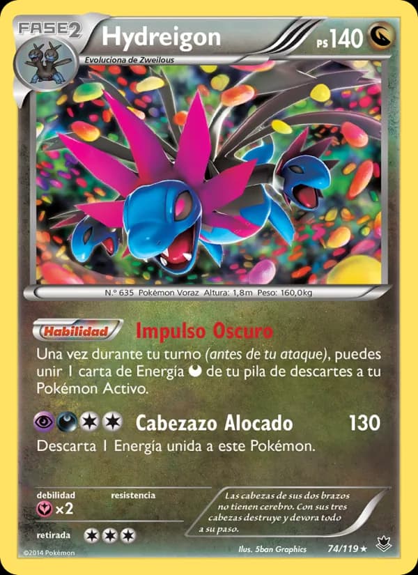 Hydreigon card in Spanish