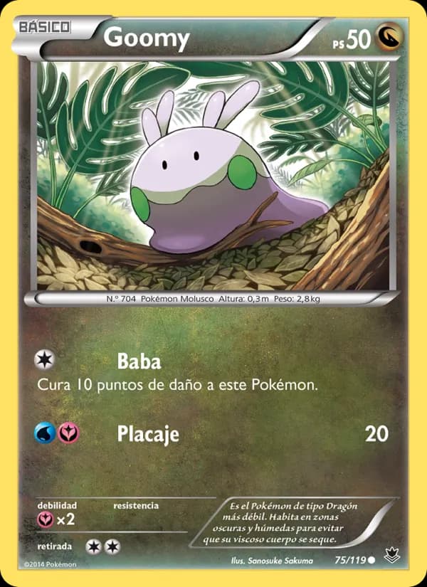 Goomy card in Spanish
