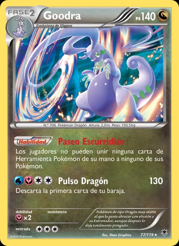 Goodra card in Spanish