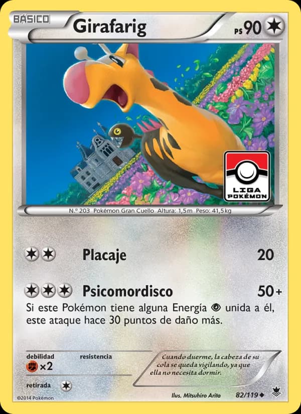 Girafarig card in Spanish