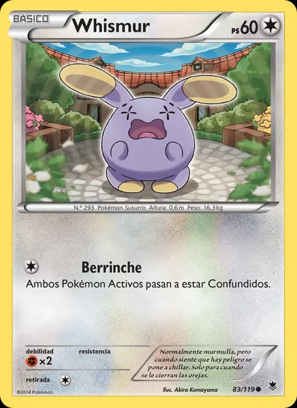 Whismur card in Spanish