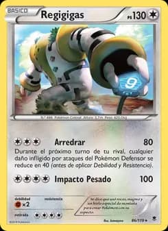 Regigigas card in Spanish