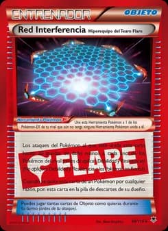 Red Interferencia Hiperequipo del Team Flare card in Spanish