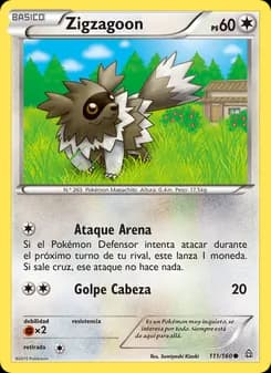 Zigzagoon card in Spanish