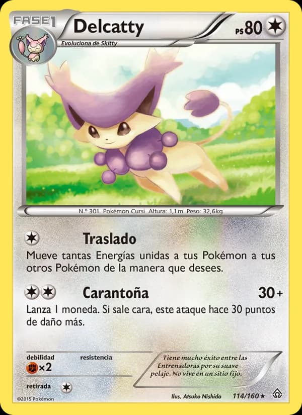 Delcatty card in Spanish