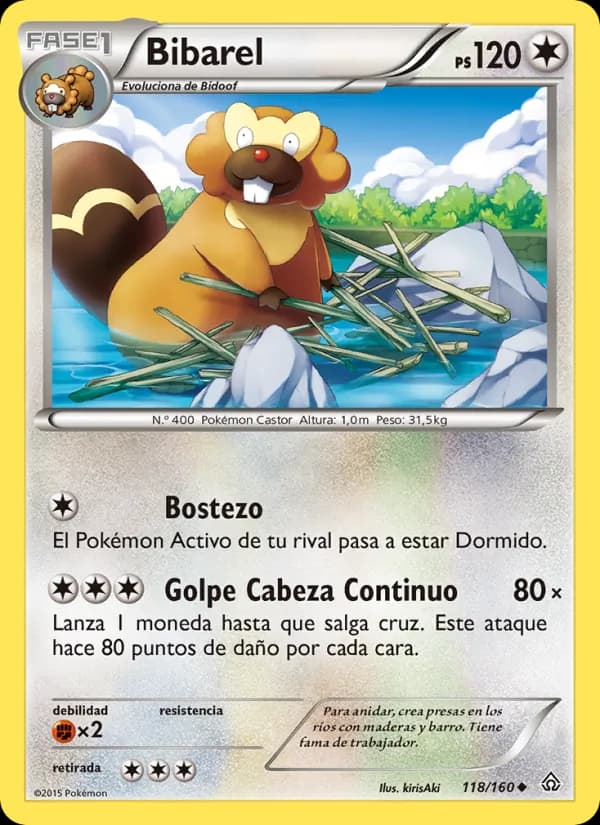 Bibarel card in Spanish