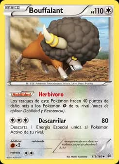 Bouffalant card in Spanish