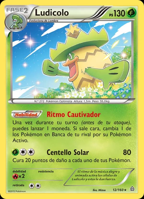 Ludicolo card in Spanish