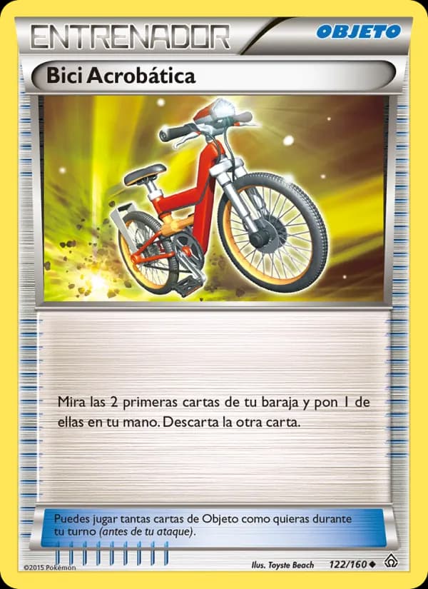Bici Acrobática card in Spanish