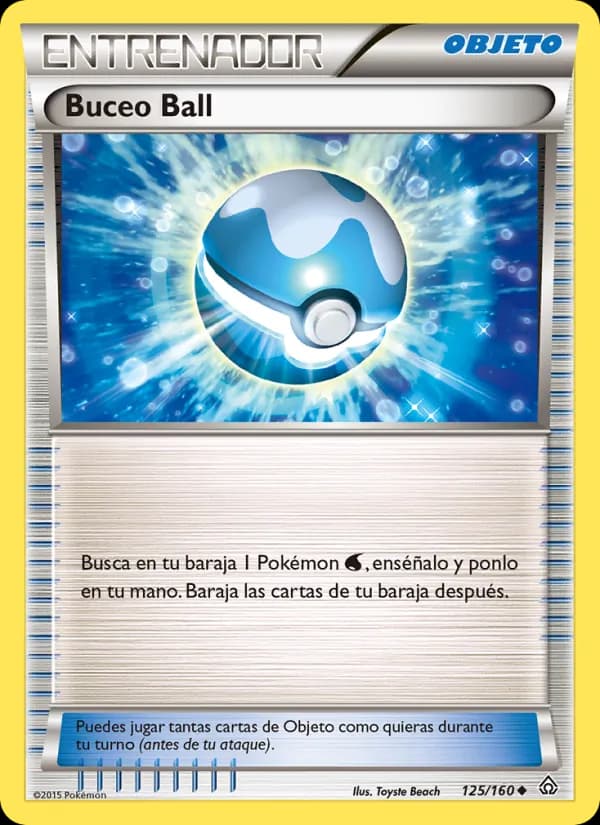 Buceo Ball card in Spanish
