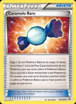 Caramelo Raro card in Spanish