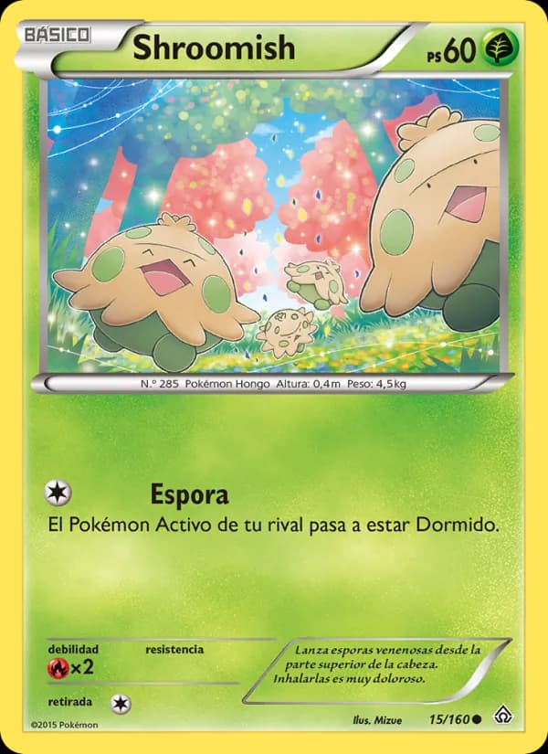 Shroomish card in Spanish