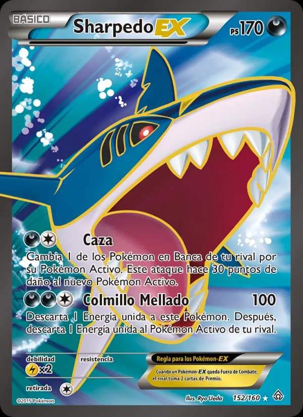 Sharpedo EX card in Spanish