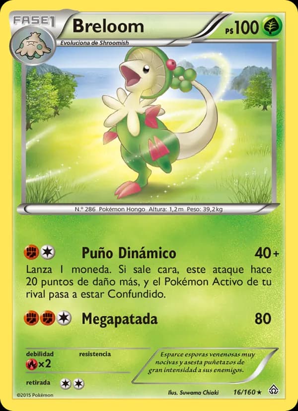 Breloom card in Spanish