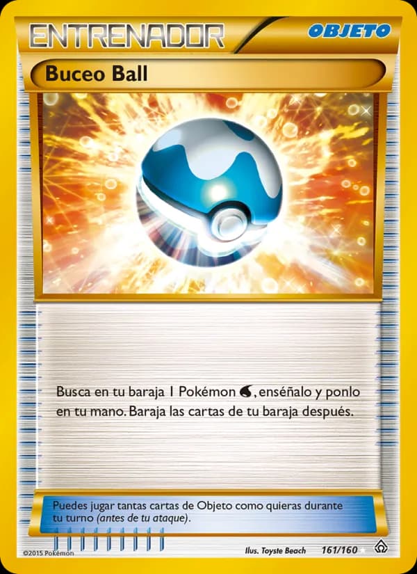 Buceo Ball card in Spanish