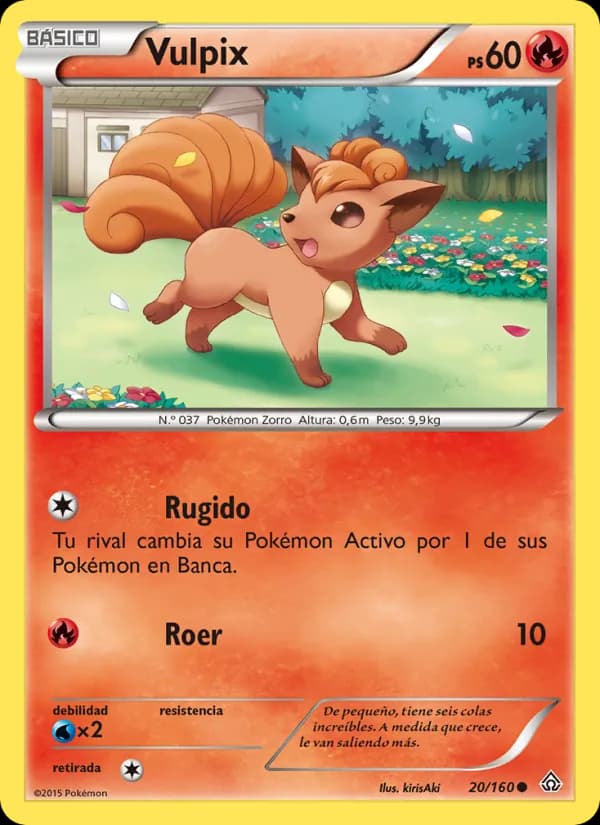 Vulpix card in Spanish