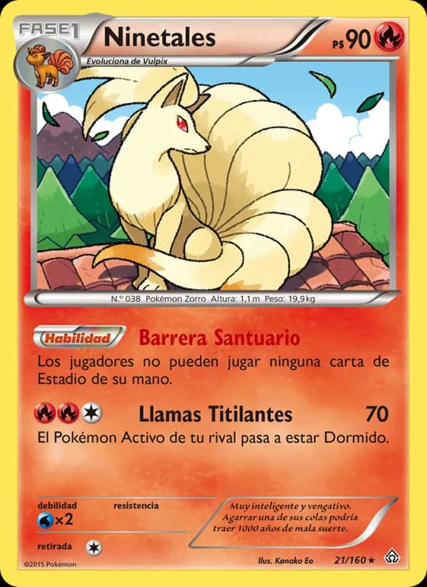 Ninetales card in Spanish