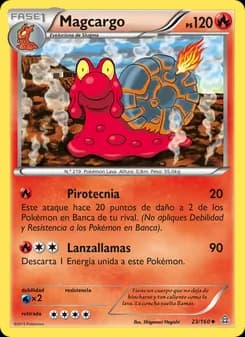 Magcargo card in Spanish
