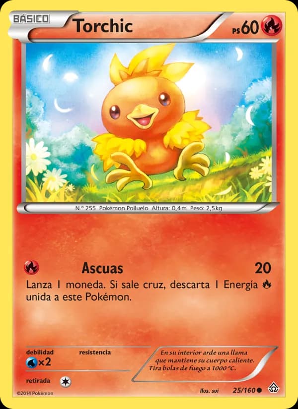 Torchic card in Spanish