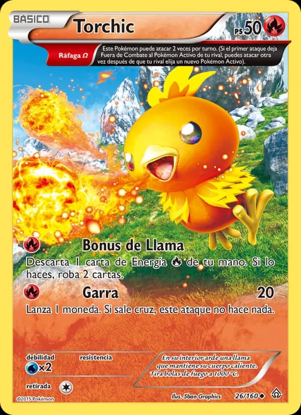 Torchic card in Spanish