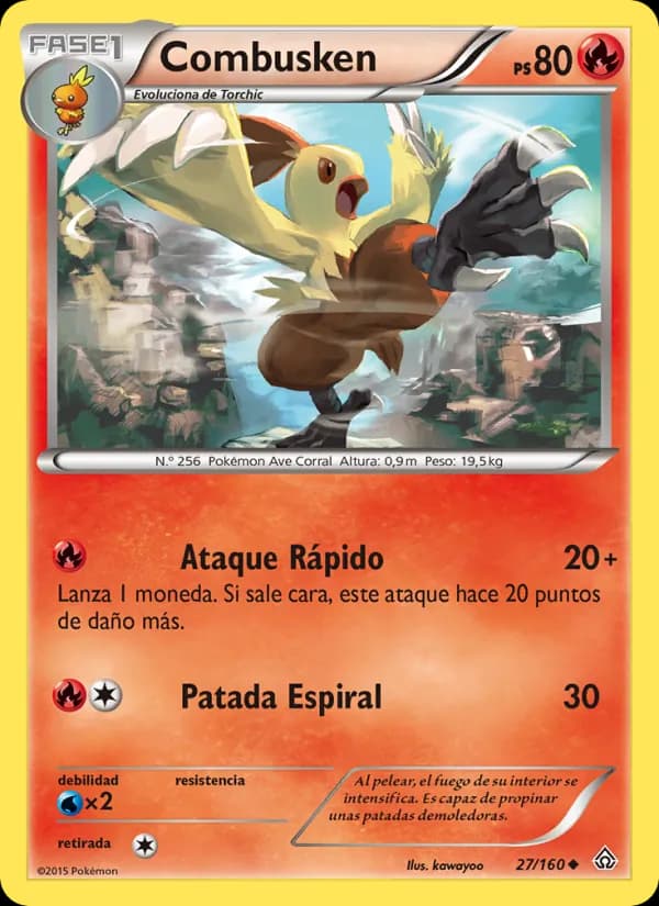 Combusken card in Spanish