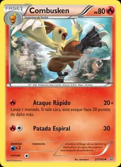 Combusken card in Spanish