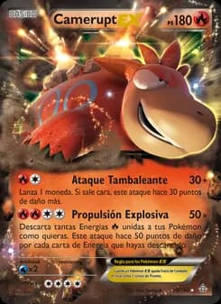 Camerupt EX card in Spanish