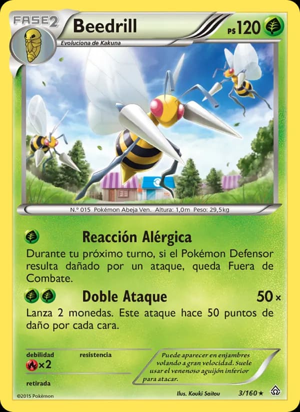 Beedrill card in Spanish