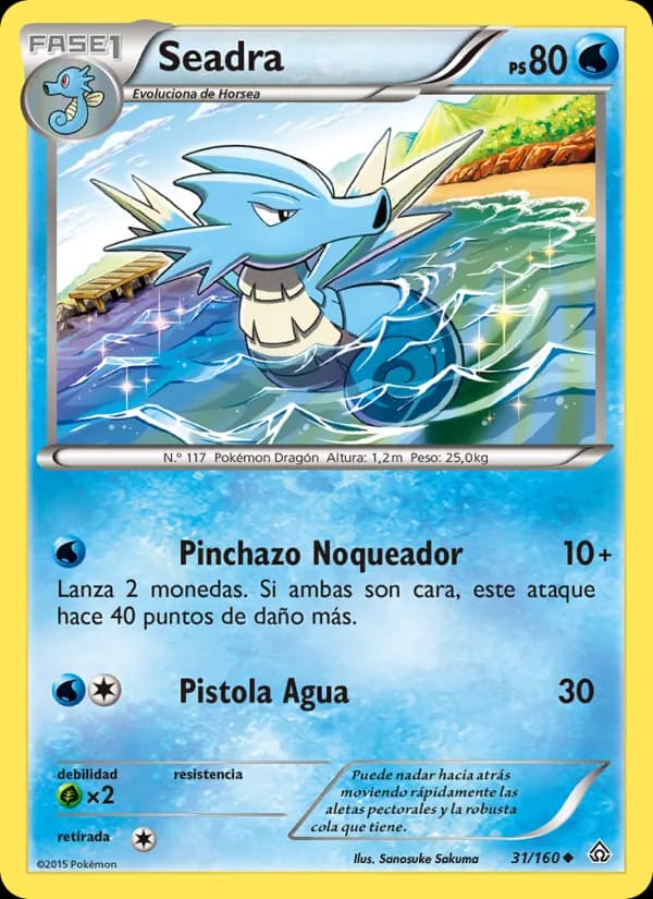Seadra card in Spanish