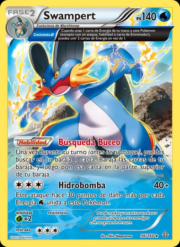 Swampert card in Spanish