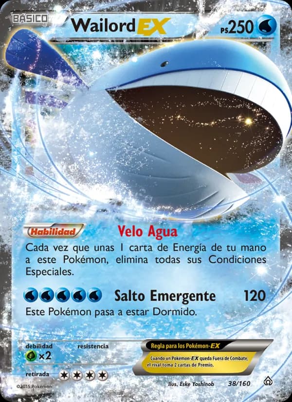 Wailord EX card in Spanish