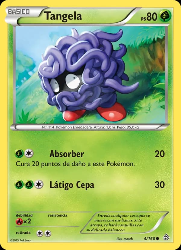 Tangela card in Spanish