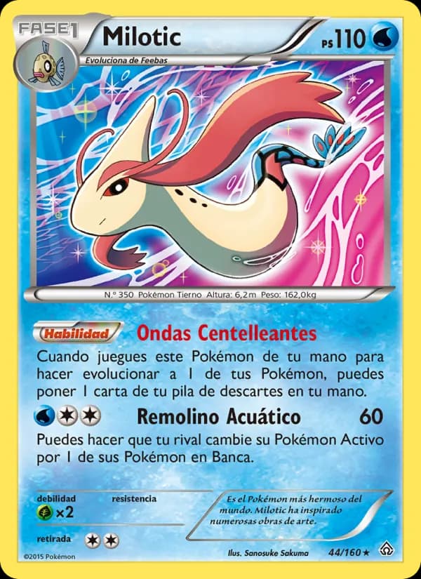 Milotic card in Spanish