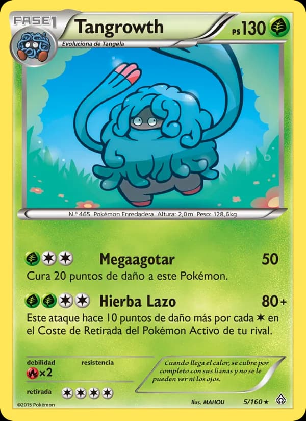 Tangrowth card in Spanish