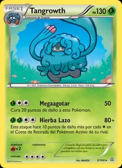 Tangrowth card in Spanish